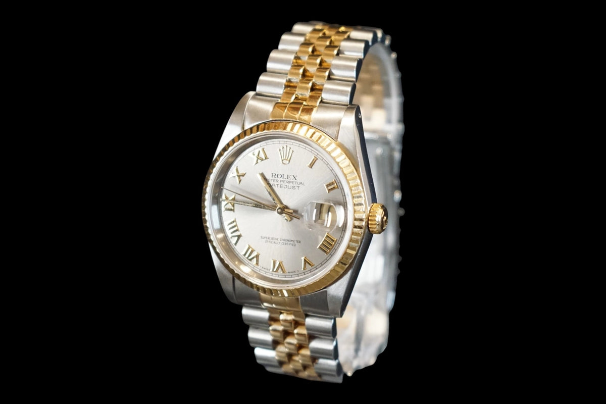 Rolex Datejust 36 Silver Roman Dial on Jubilee 16233