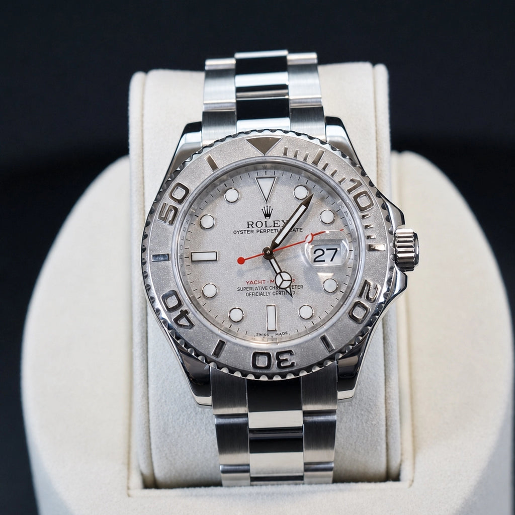 Rolex Yacht Master Platinum Dial on Oyster 16622